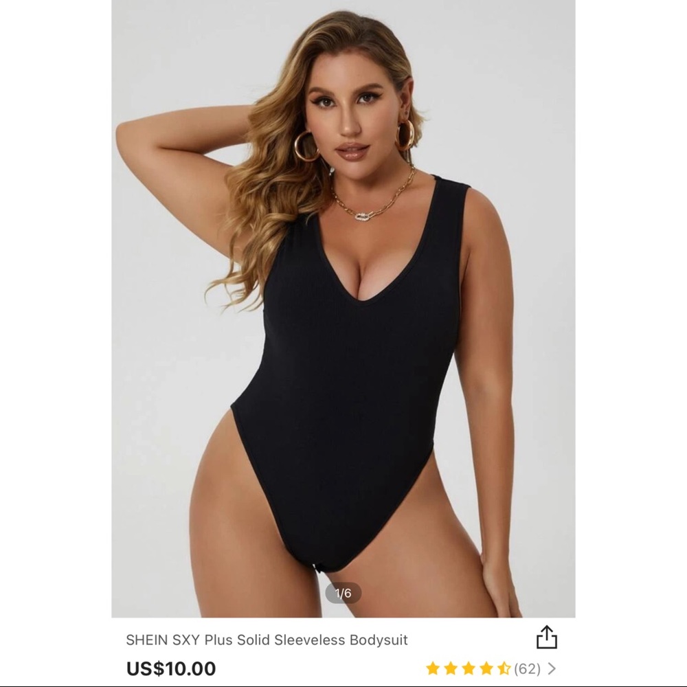 Sleeveless Black Bodysuit